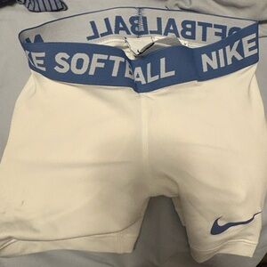 Nike White and Blue Dri-FIT Shorts